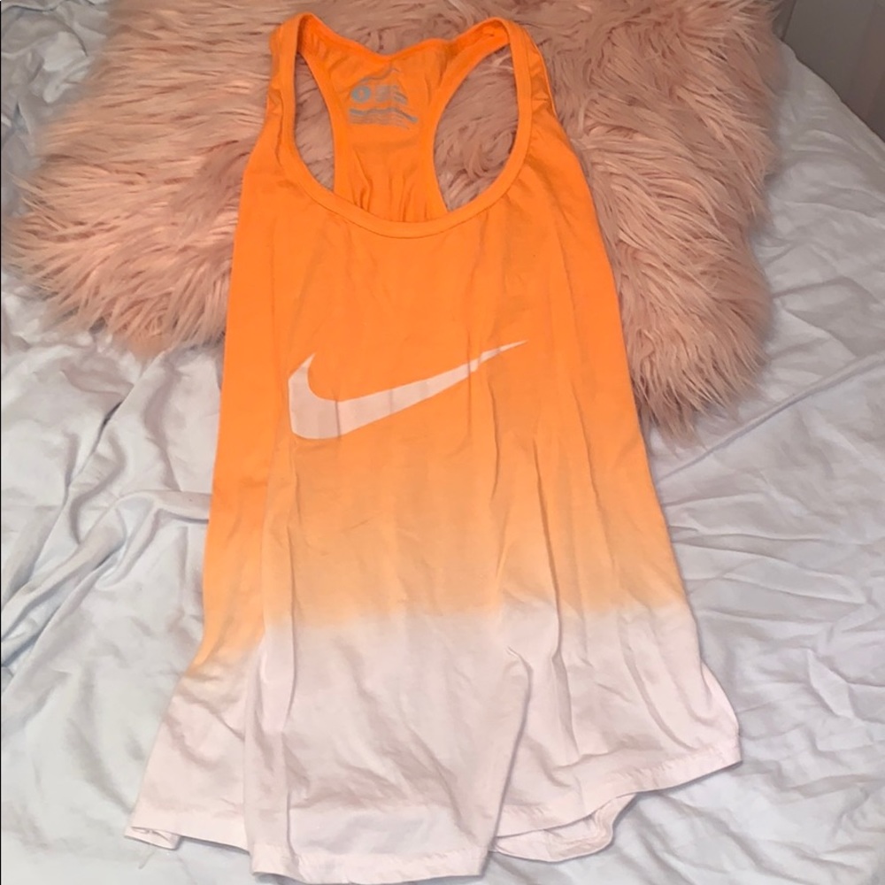 Orange ombré Nike tank top